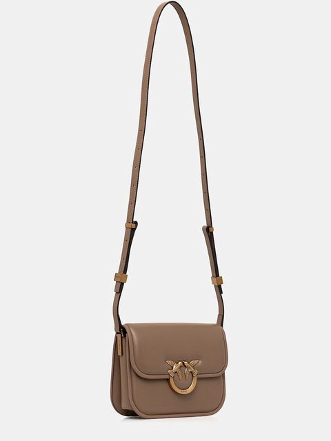 Pinko torebka skórzana kolor brązowy 104297 A26L