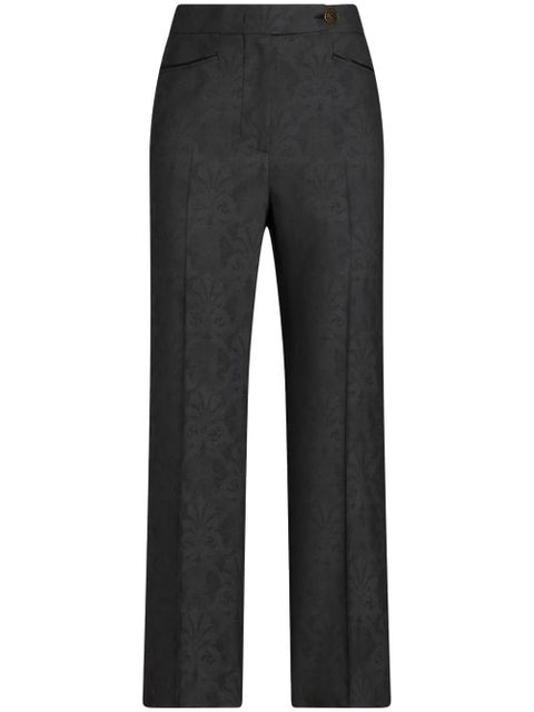ETRO floral-jacquard trousers - Grey - zdjęcie produktu nr 1