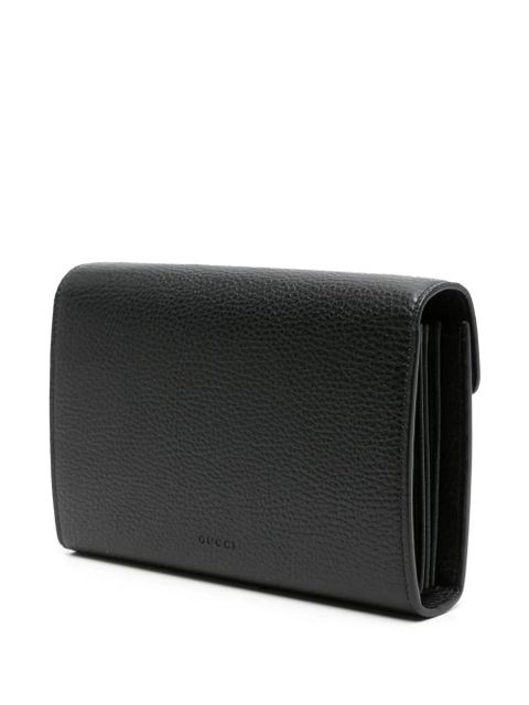 Gucci mini Dionysus leather clutch bag - Black