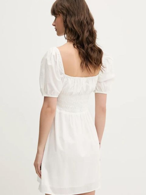 Tommy Jeans sukienka bawełniana kolor biały mini rozkloszowana DW0DW21334 - zdjęcie produktu nr 2