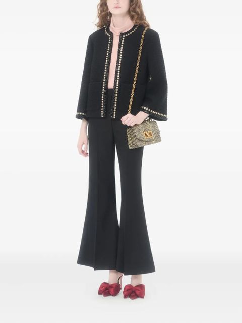 Valentino Garavani Canestrello tweed embroidered jacket - Black - zdjęcie produktu nr 2