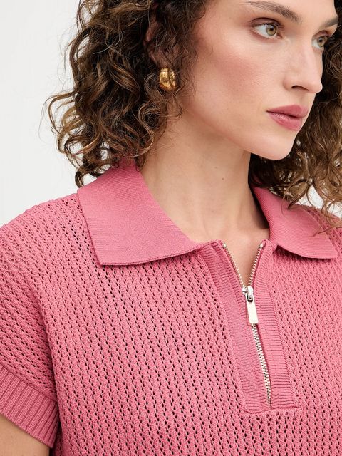 Morgan polo damski kolor różowy MLAOS