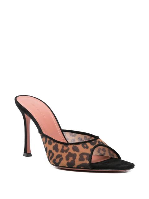 Amina Muaddi 95mm Alexa heeled mules - LEOPARD