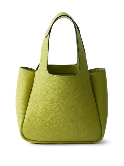 Prada mini leather tote bag - Green
