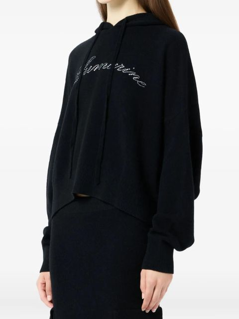 Blumarine crystal-embellished hoodie - Black