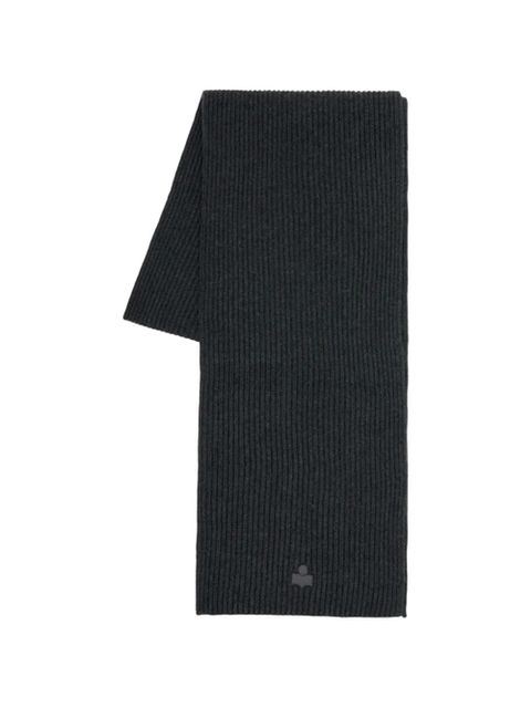 ISABEL MARANT logo-patch scarf - Grey - zdjęcie produktu nr 1