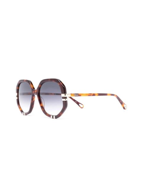 Chloé Eyewear round-frame sunglasses - Brown - zdjęcie produktu nr 2