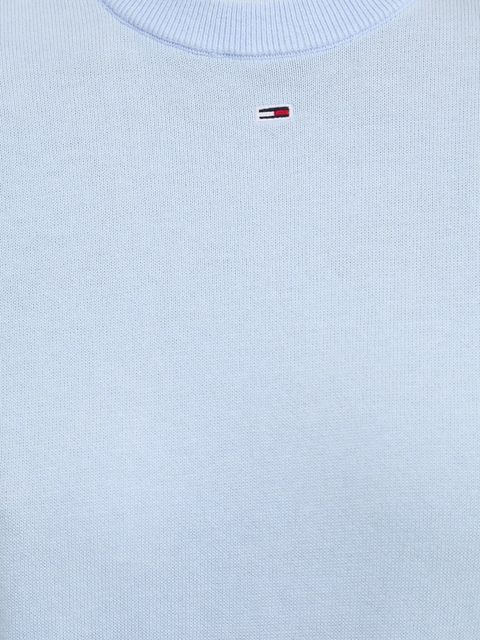 Tommy Jeans sweter bawełniany kolor niebieski lekki DW0DW20159