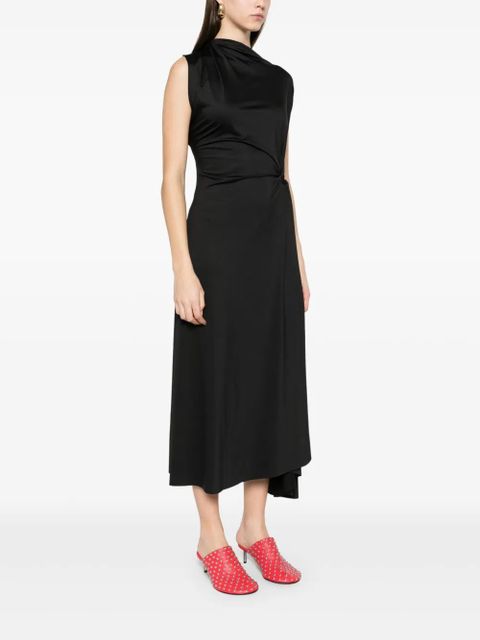 Victoria Beckham asymmetric drape midi dress - Black - zdjęcie produktu nr 2