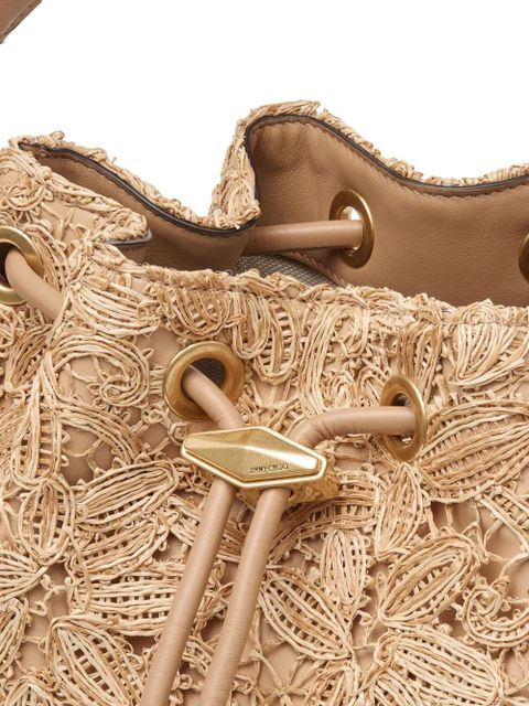 Jimmy Choo floral Bon Bon bucket bag - Neutrals