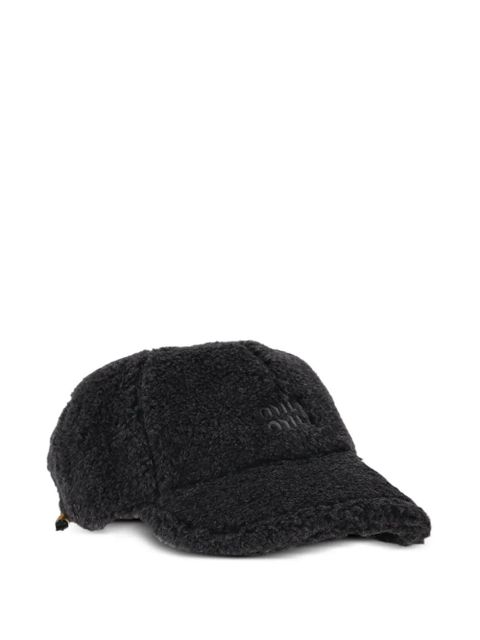 Miu Miu fleece baseball cap - Black