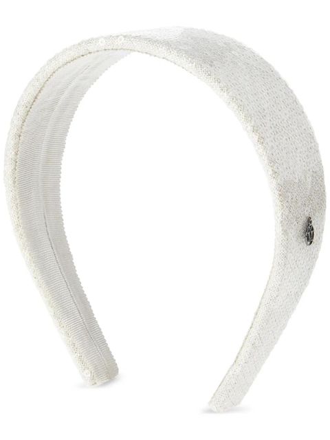 Maison Michel Miwa sequin-embellished headband - Neutrals - zdjęcie produktu nr 1