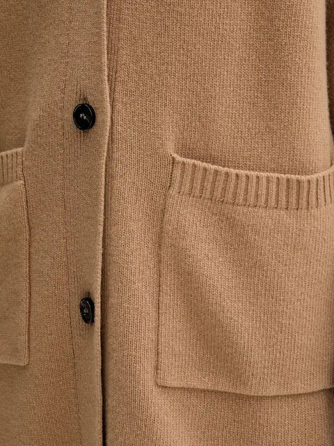 Weekend Max Mara kardigan wełniany GODEZIA damski kolor beżowy lekki 2525346042600