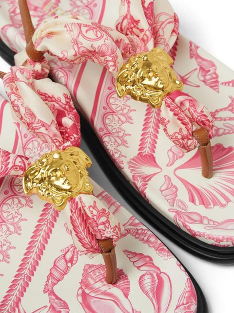 Versace Underwater Barocco La Medusa sandals - Pink