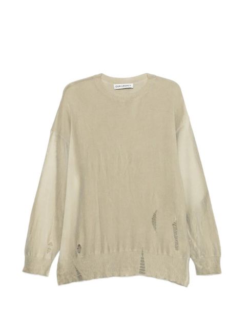 OUR LEGACY Slant distressed sweater - Neutrals - zdjęcie produktu nr 1
