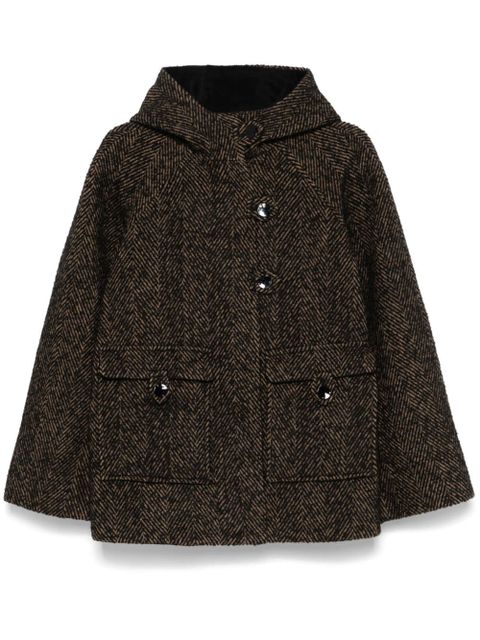 GANNI herringbone jacket - Brown