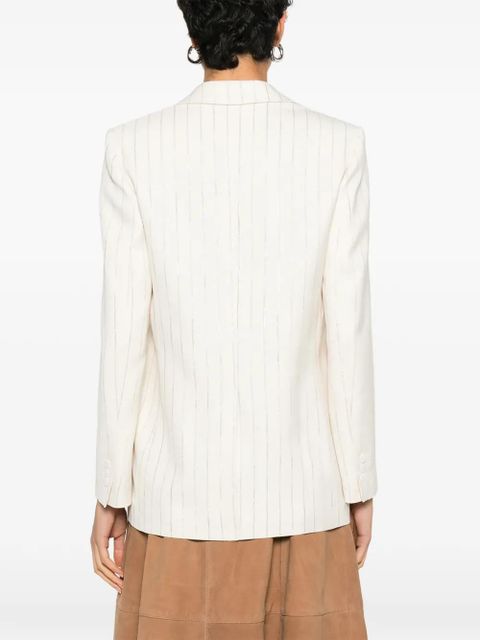 SANDRO striped-pattern blazer - Neutrals