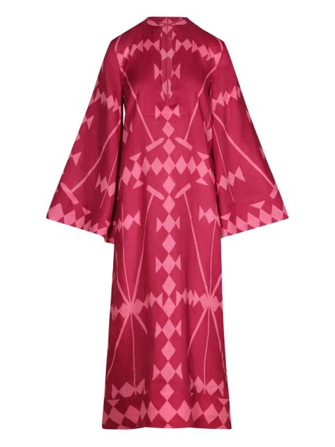 Johanna Ortiz Savannah geometric-print maxi dress - Pink