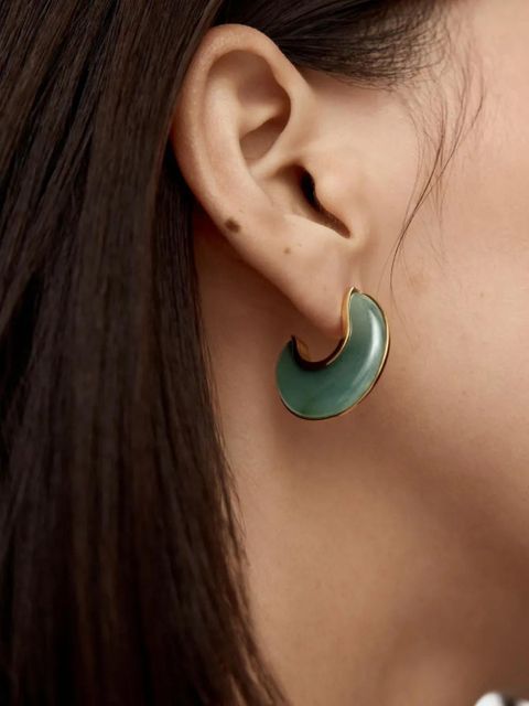 Monica Vinader x Kate Young hoop earrings - Gold - zdjęcie produktu nr 1