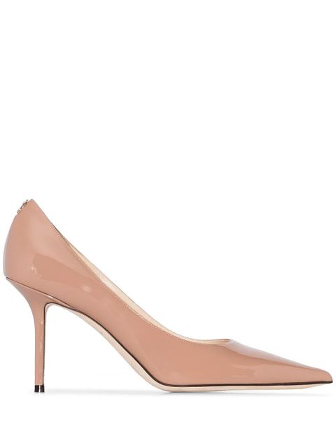 Jimmy Choo 85mm Love patent leather pumps - Pink - zdjęcie produktu nr 1