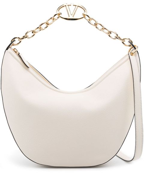 Valentino Garavani VLogo Signature leather shoulder bag - Neutrals - zdjęcie produktu nr 1