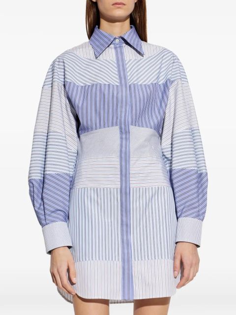 Moschino patchwork shirt dress - Blue