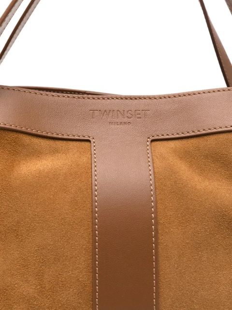 TWINSET Duffle panelled tote bag - Brown