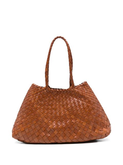 DRAGON DIFFUSION woven braided tote bag - Brown - zdjęcie produktu nr 1