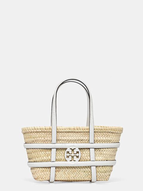 Tory Burch kosz plażowy Ella Straw kolor beżowy 169396-101 - zdjęcie produktu nr 1