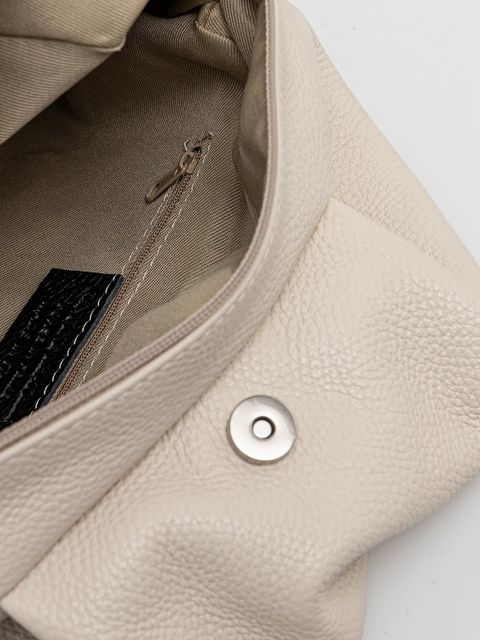 Answear.LAB torebka skórzana kolor beżowy