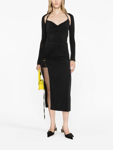 Jacquemus La jupe pareo Croissant midi skirt - Black - zdjęcie produktu nr 2