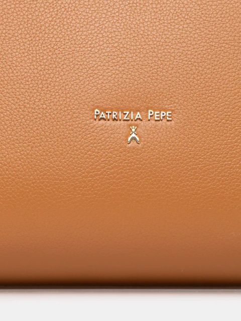 Patrizia Pepe torebka skórzana kolor beżowy 8B0235 L001