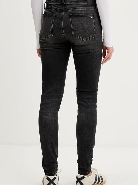 Tommy Jeans jeansy damskie kolor czarny DW0DW22627