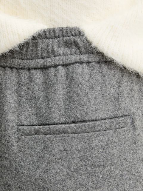 Pinko spodnie z dodatkiem wełny damskie kolor szary proste high waist 106118 A2ZU