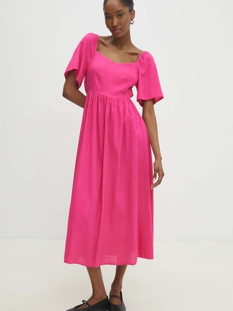 Answear.LAB sukienka z lnem - zdjęcie produktu nr 2