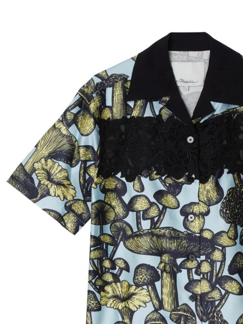 3.1 Phillip Lim Ethereal Mushroom Lace printed shirt - Blue - zdjęcie produktu nr 2