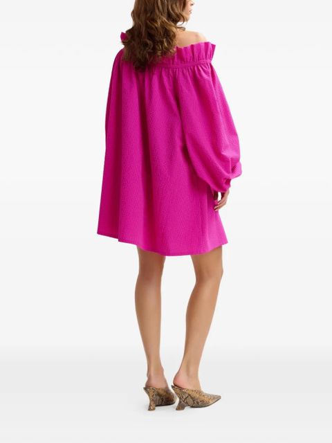 Essentiel Antwerp ruffled-neck mini dress - Pink