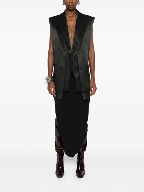 Jean Paul Gaultier sleeveless satin sleeveless blazer - Black - zdjęcie produktu nr 2