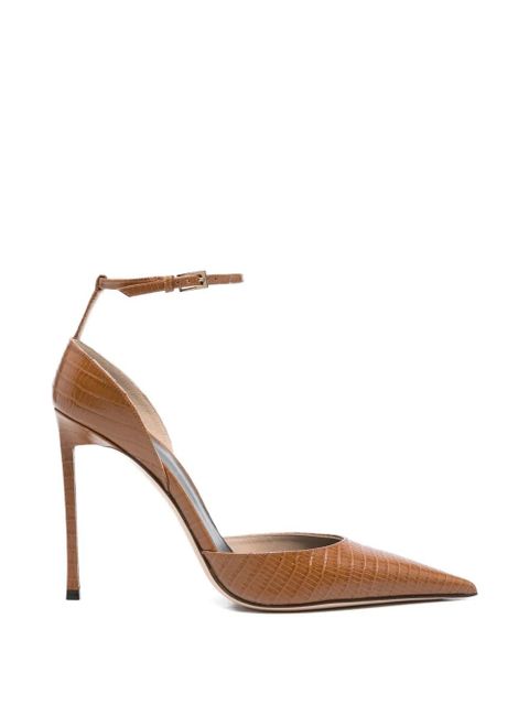 TOM FORD lizard-effect ankle-strap pumps - Brown - zdjęcie produktu nr 1