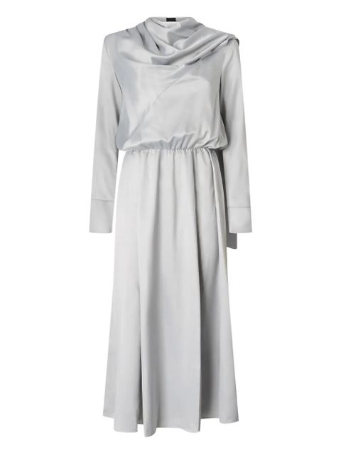 PINKO draped satin midi dress - Grey - zdjęcie produktu nr 1