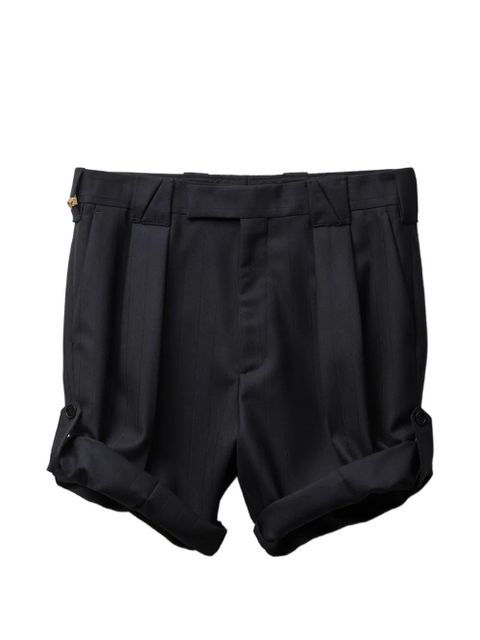 Versace pinstripe wool formal shorts - Blue - zdjęcie produktu nr 1