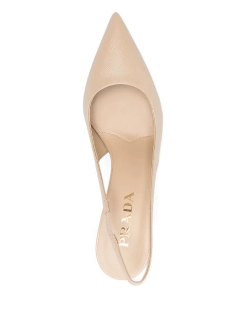 Prada slingback-strap pointed pumps - Neutrals
