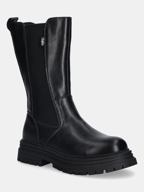 Buffalo sztyblety Lennox Chelsea Hi kolor czarny na platformie 1270136-BLK - zdjęcie produktu nr 1