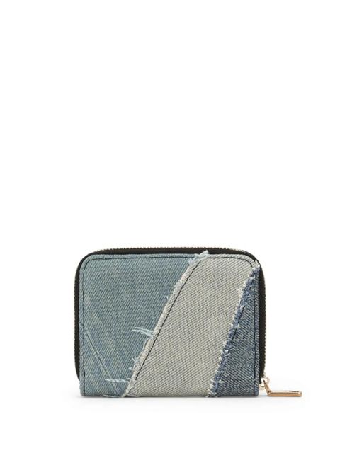 Dolce & Gabbana logo-plaque patchwork wallet - Blue