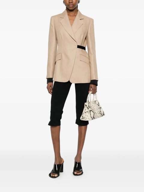 Max Mara Mxsfionda black trim linen blazer - Neutrals - zdjęcie produktu nr 2