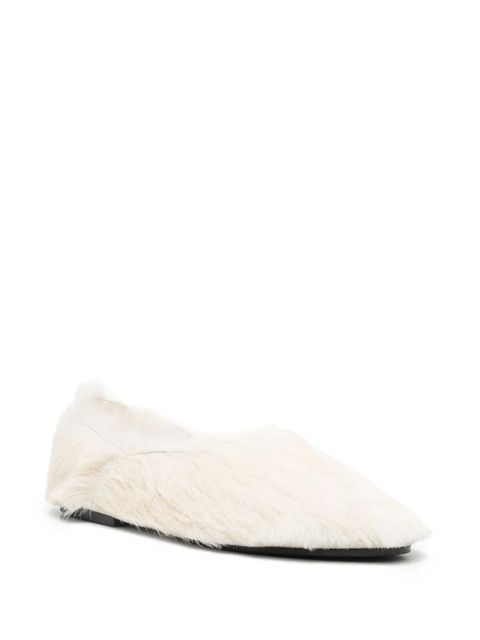 Jil Sander calf-hair slippers - Neutrals - zdjęcie produktu nr 2