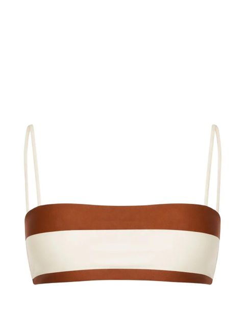 Cult Gaia Estrella striped bikini top - Brown - zdjęcie produktu nr 1