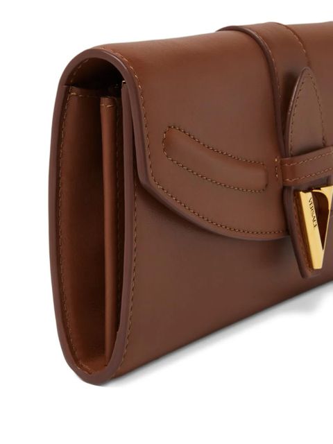 Versace V-logo leather wallet - Brown