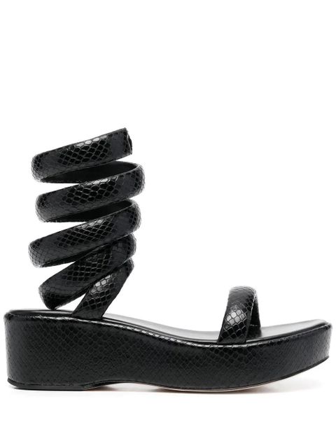 Cult Gaia Gabi spiral strap sandals - Black - zdjęcie produktu nr 1