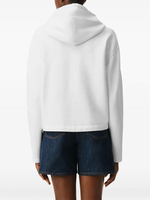 AMI Paris Ami De Coeur heart-logo cotton hoodie - White